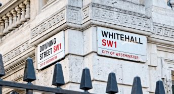 Corner of Whitehall and Downing Street