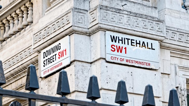 Corner of Whitehall and Downing Street