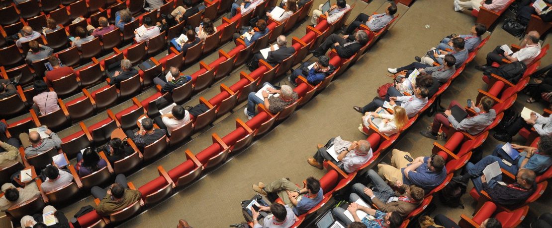 Conference in an auditorium