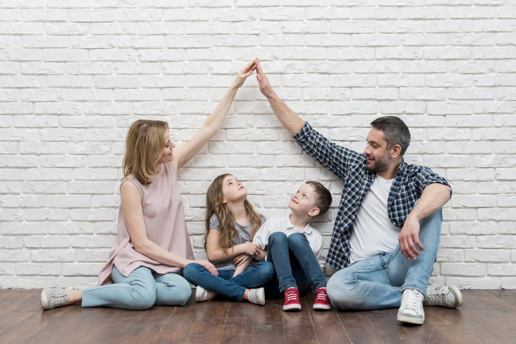 A family in their affordable home