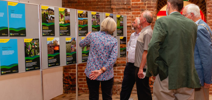 People reading the displays at the CPRE Norfolk Awards 2021