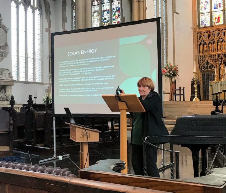 CPRE Norfolk's vice chair speaks at the Great Big Green Week event speaks at