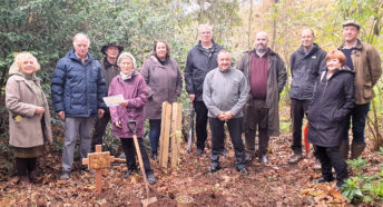 CPRE Norfolk representatives around the memorial tree