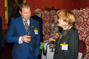 CPRE Norfolk's Sandra Walmsley talking to a colleague at the hedgerow heroes event
