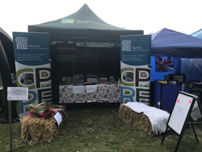 CPRE Norfolk's stand at the Royal Norfolk Show
