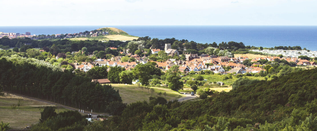 West Runton and Beeston Regis as seen from Incleborough Hill, Norfolk