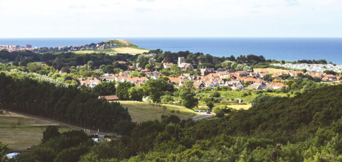 West Runton and Beeston Regis as seen from Incleborough Hill, Norfolk