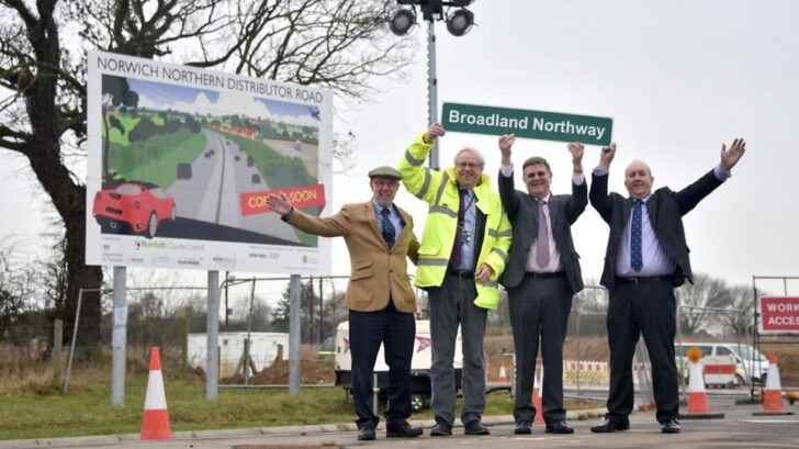 The renaming of the NDR (Northern distributor road) to Broadland Northway,