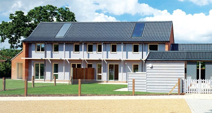A four-unit passive social housing development in the village of Fulmodeston, Norfolk