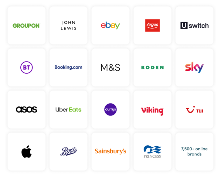 A display of brand logos that can be used with easyfundraising