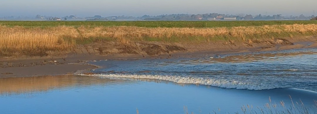 The Eagre, a tidal bore on the River Ouse