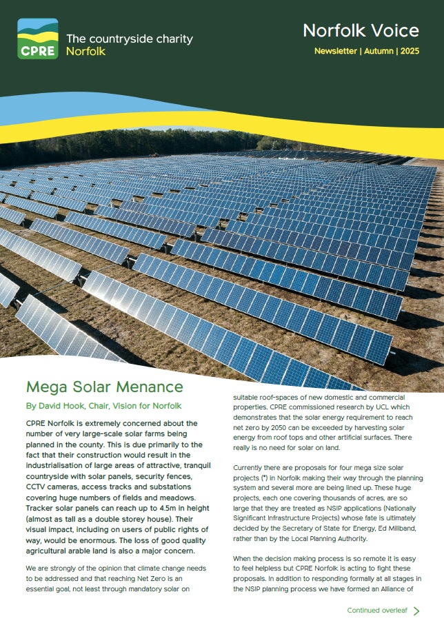 CPRE Norfolk's Autumn 2025 newsletter