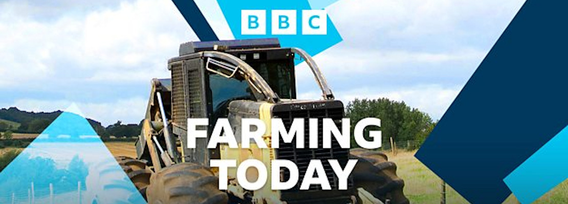 The title image for BBC Radio 4's Farming Today programme showing a tractor in a field.
