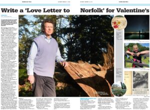 Our Love Letter to Norfolk campaign and Sir Nicholas's letter as featured in the 14th February edition of the Eastern Daily Press.