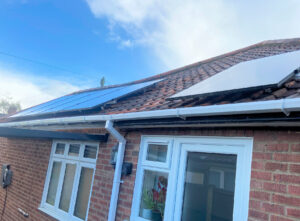 PV solar panels located on a roof