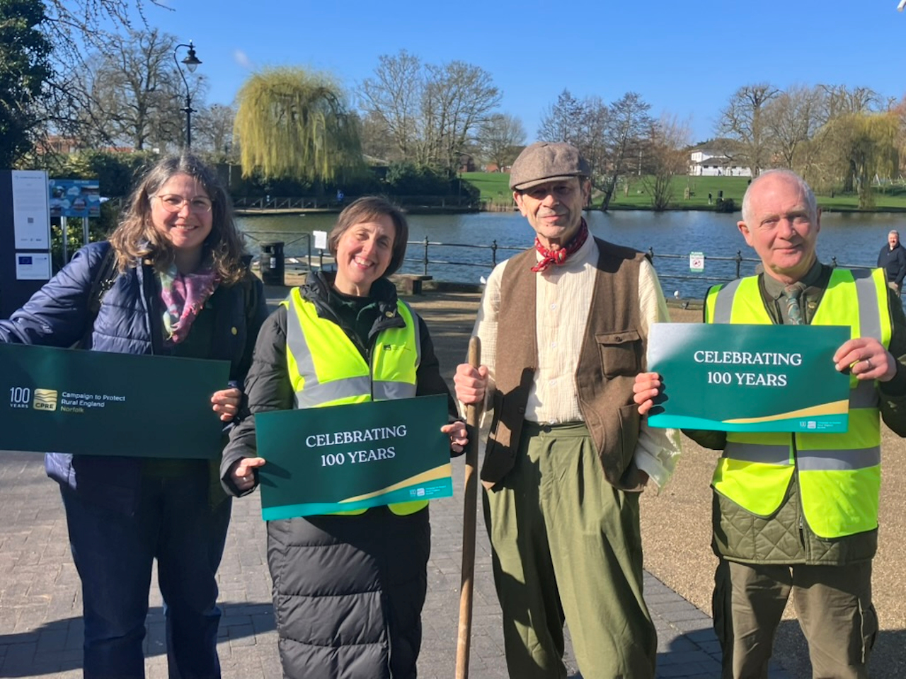 Staff and supporters of CPRE Norfolk celebrate a centenary of protecting the countryside.