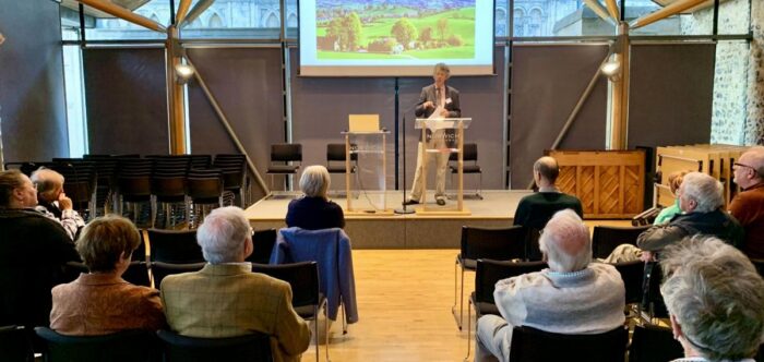 Sir Nicholas Bacon delivering the Annual lecture after CPRE Norfolk's AGM 2026
