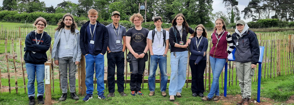 Students participating in Easton College's winning Miyawaki Mini Forest project.