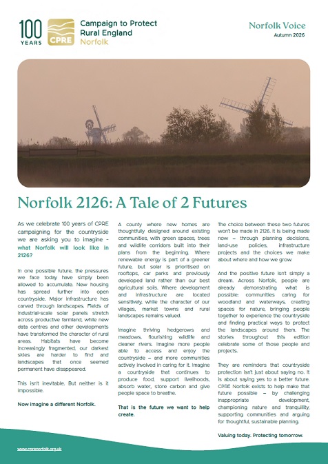 CPRE Norfolk's Autumn 2026 newsletter